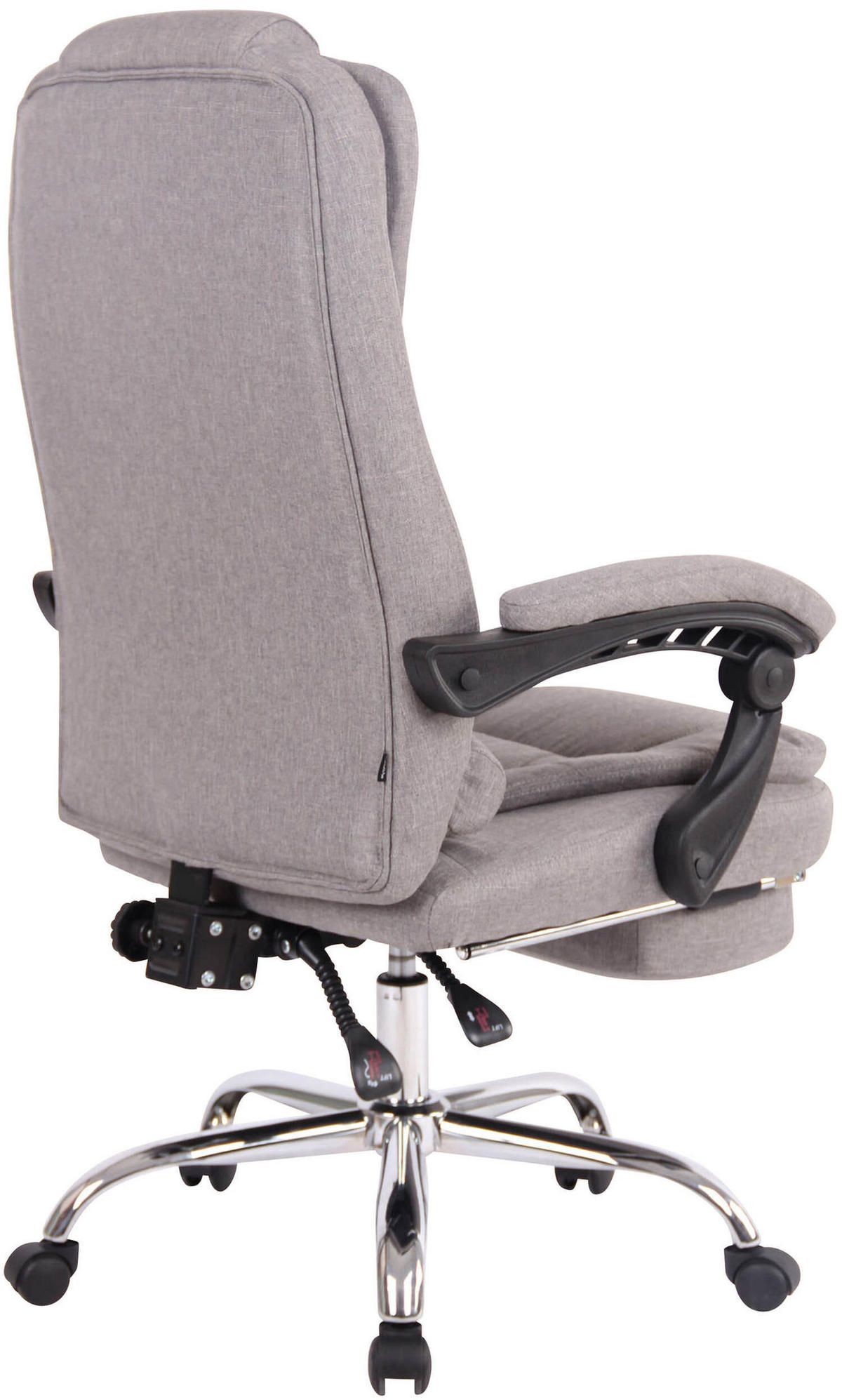 BÜROSTUHL Onix, Stoff Grau - Grau, Textil/Metall (67/125/68cm) - TPFLiving