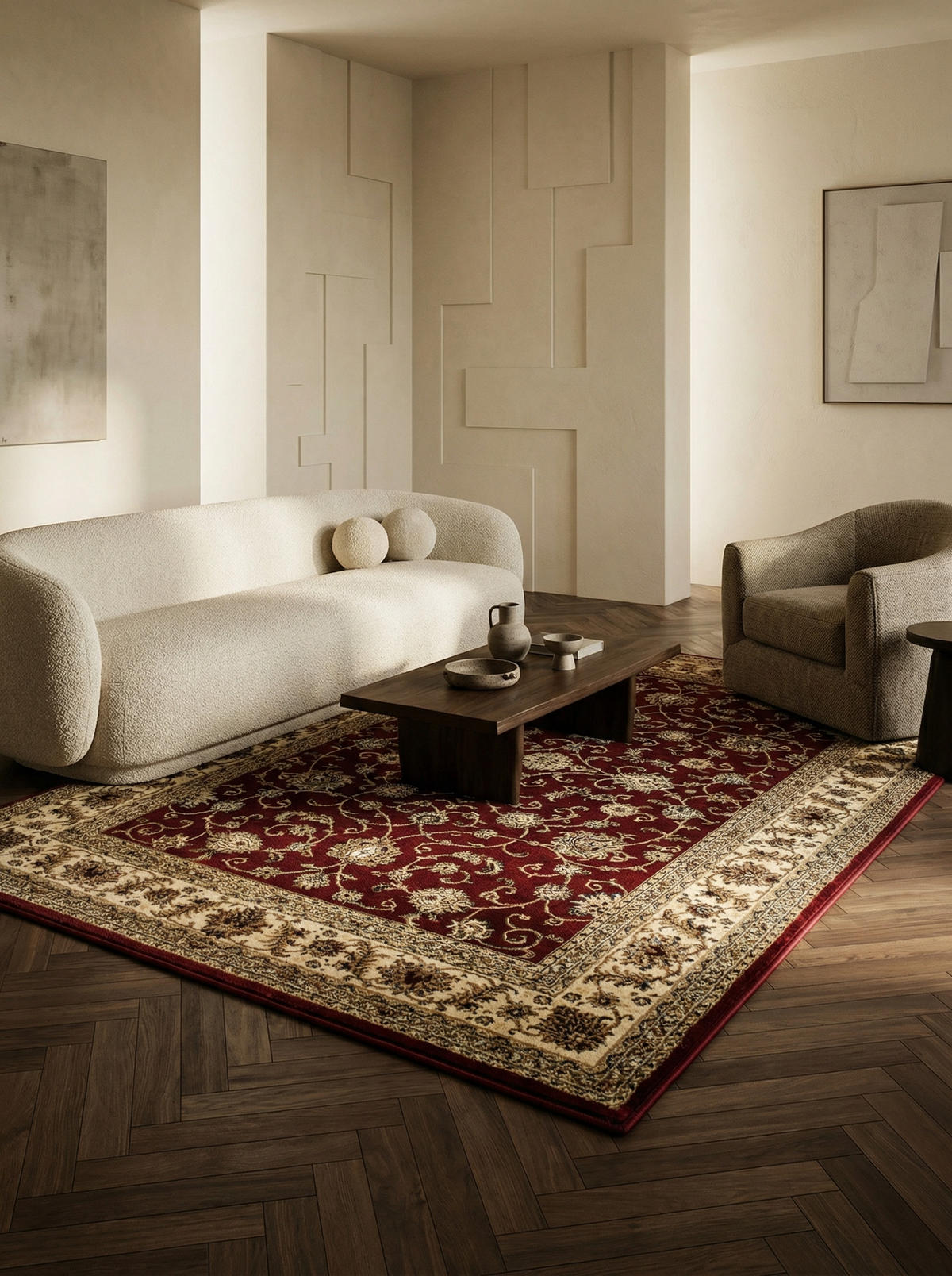 KURZFLORTEPPICH TANNHEIM, orientalisch, aus Polypropylen, Rot, 200 x 290 cm - Rot, Textil (200/290cm) - KADIMA DESIGN
