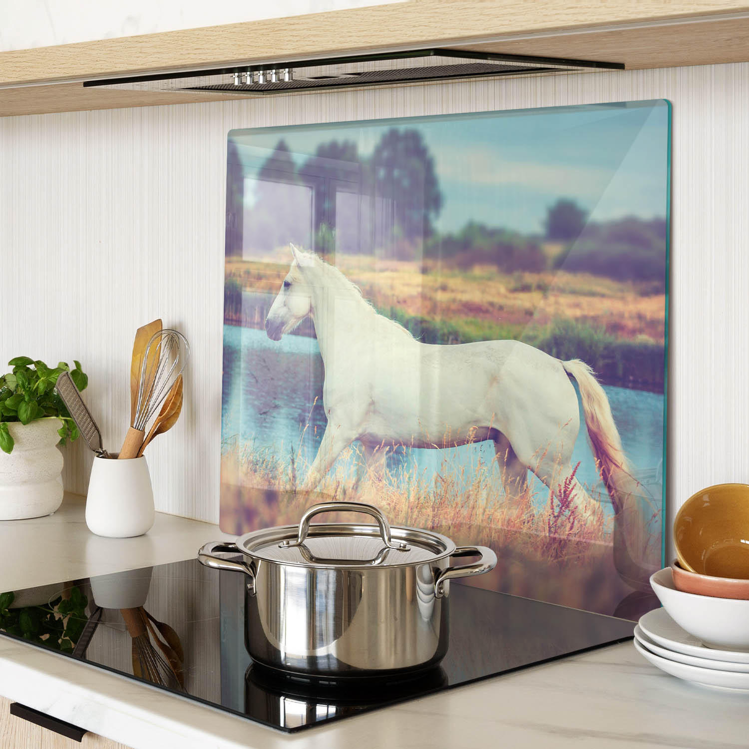 GLASPLATTE 60x52 cm Schimmelsee - Braun, Glas (60/0.4/52cm) - TULUP