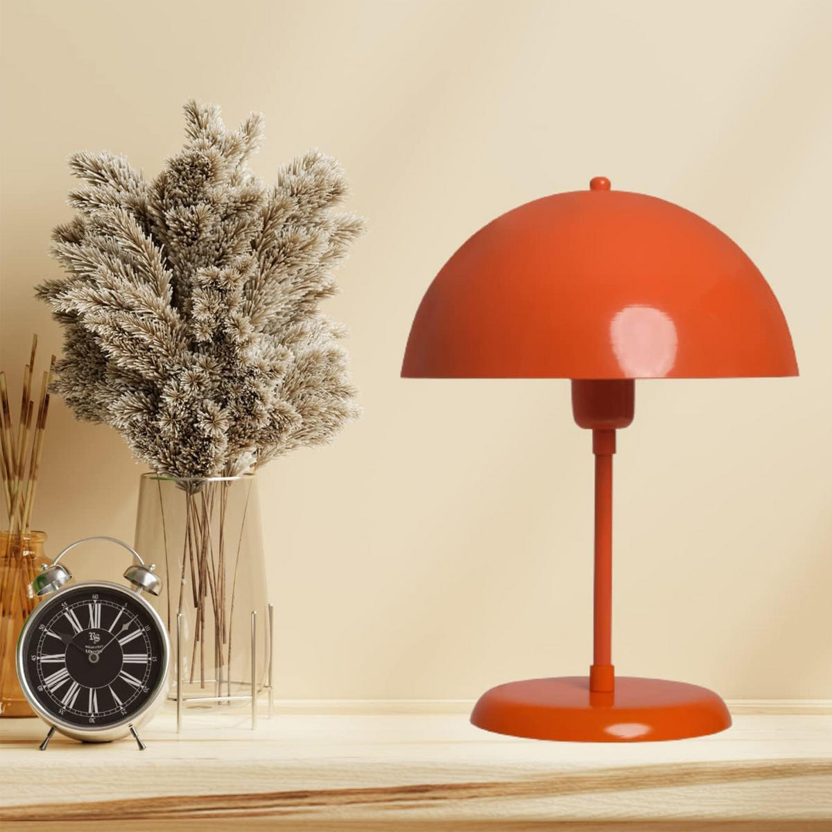 TISCHLEUCHTE Kleine Pilzlampen 26/35 - Orange, Metall (35/26/35cm) - Bamyum