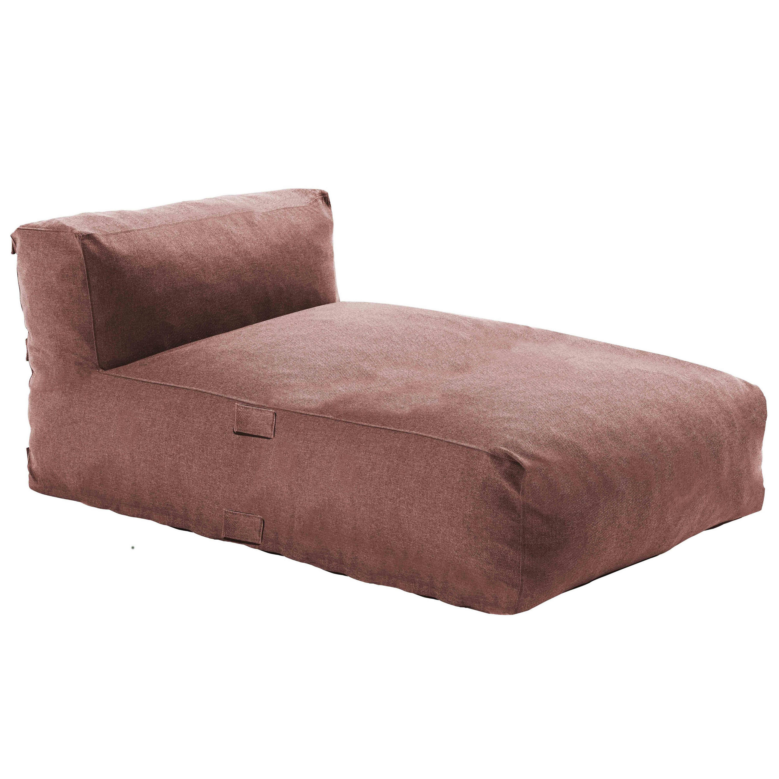 CHAISELONGUE, Terrakotta - Braun, Textil (85/65/160cm) - Oviala