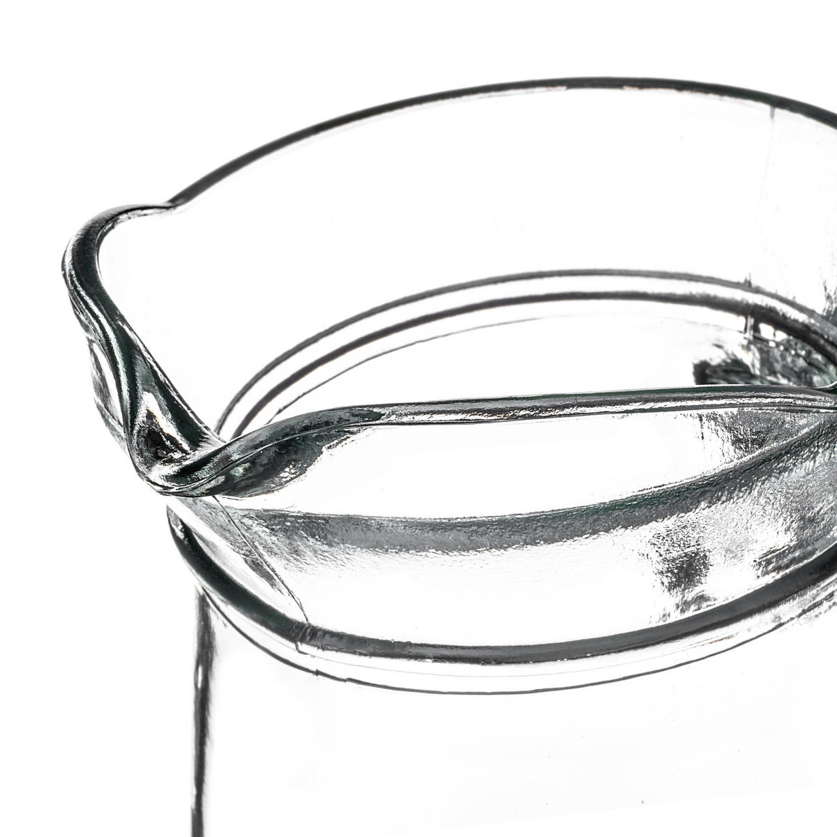GLASKRUG mit Auslauf und handlichem Griff, 1.3L - Transparent, Glas (1.3L) - KADAX