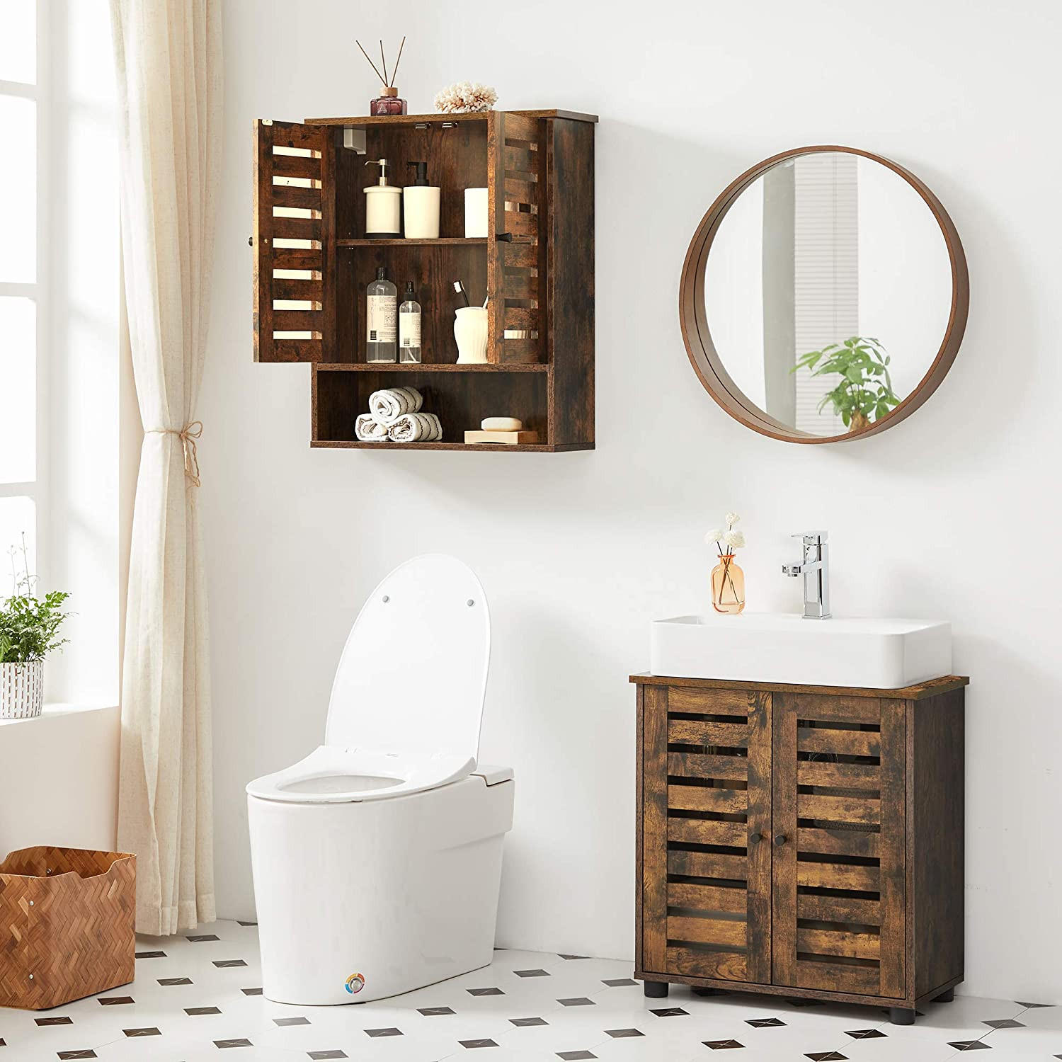 HÄNGESCHRANK - Braun, Holzwerkstoff (20/70/60cm) - Hansiro