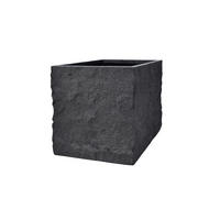 PFLANZKASTEN The Rock 36x35 cm, Steinoptik Anthrazit, Fiberstone - Anthrazit, Kunststoff (36/35/36cm) - dasmöbelwerk