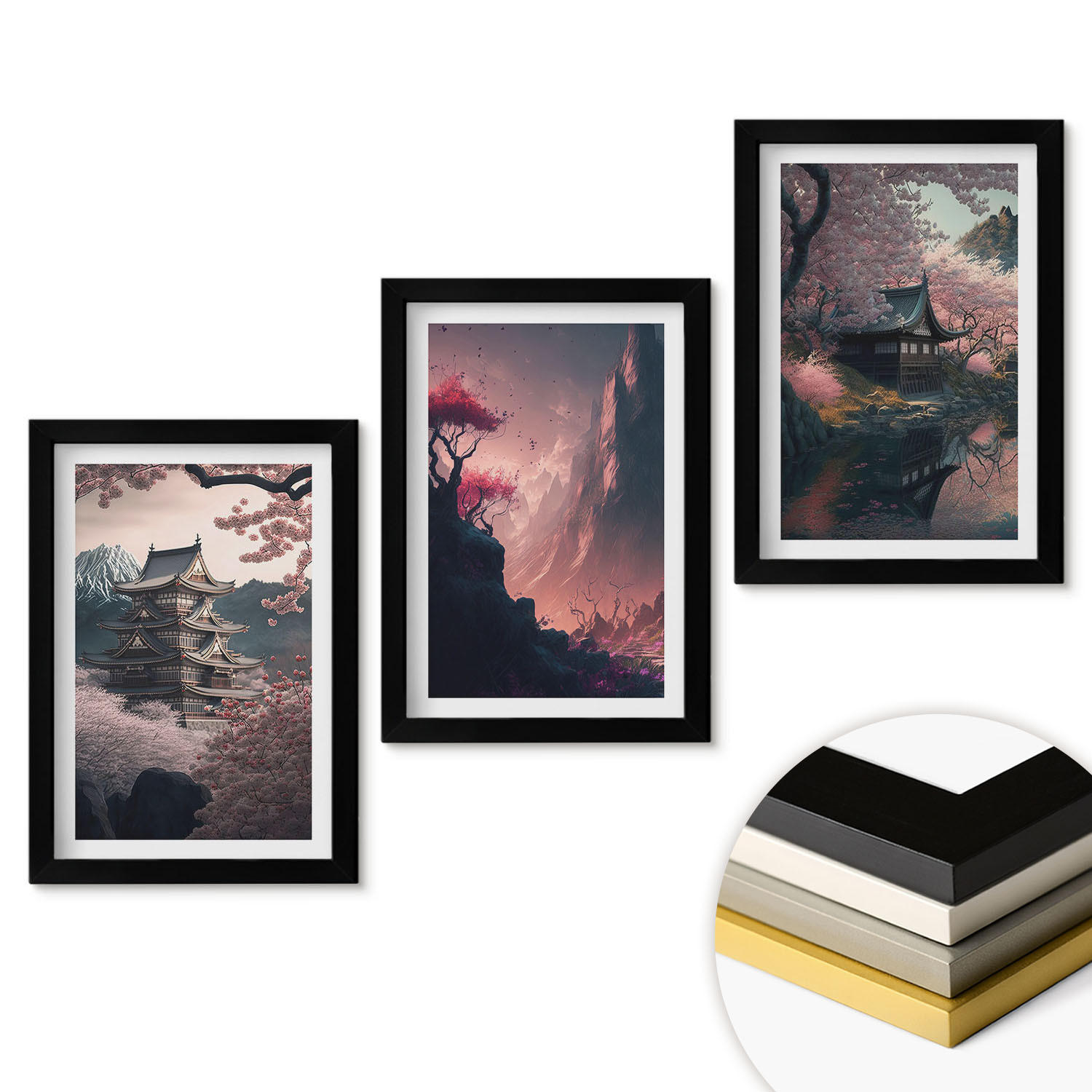ArtPrintCave Wandbilder Schwarz 20x30 cm