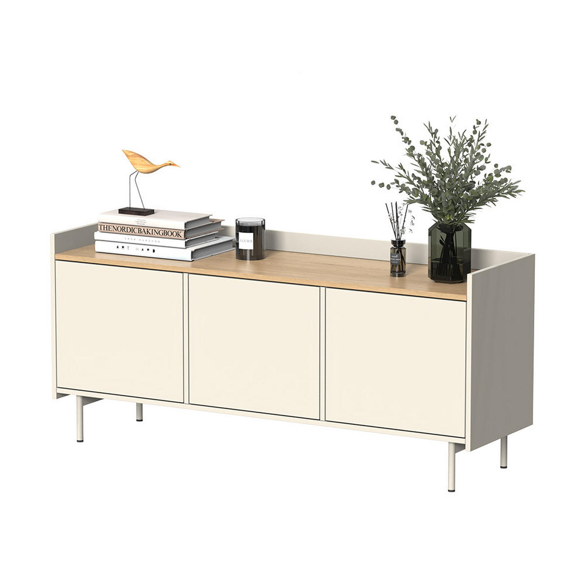 SPODNÁ DOSKA Velina krém - krémová, kompozitné drevo (140/63/40cm) - Vicco