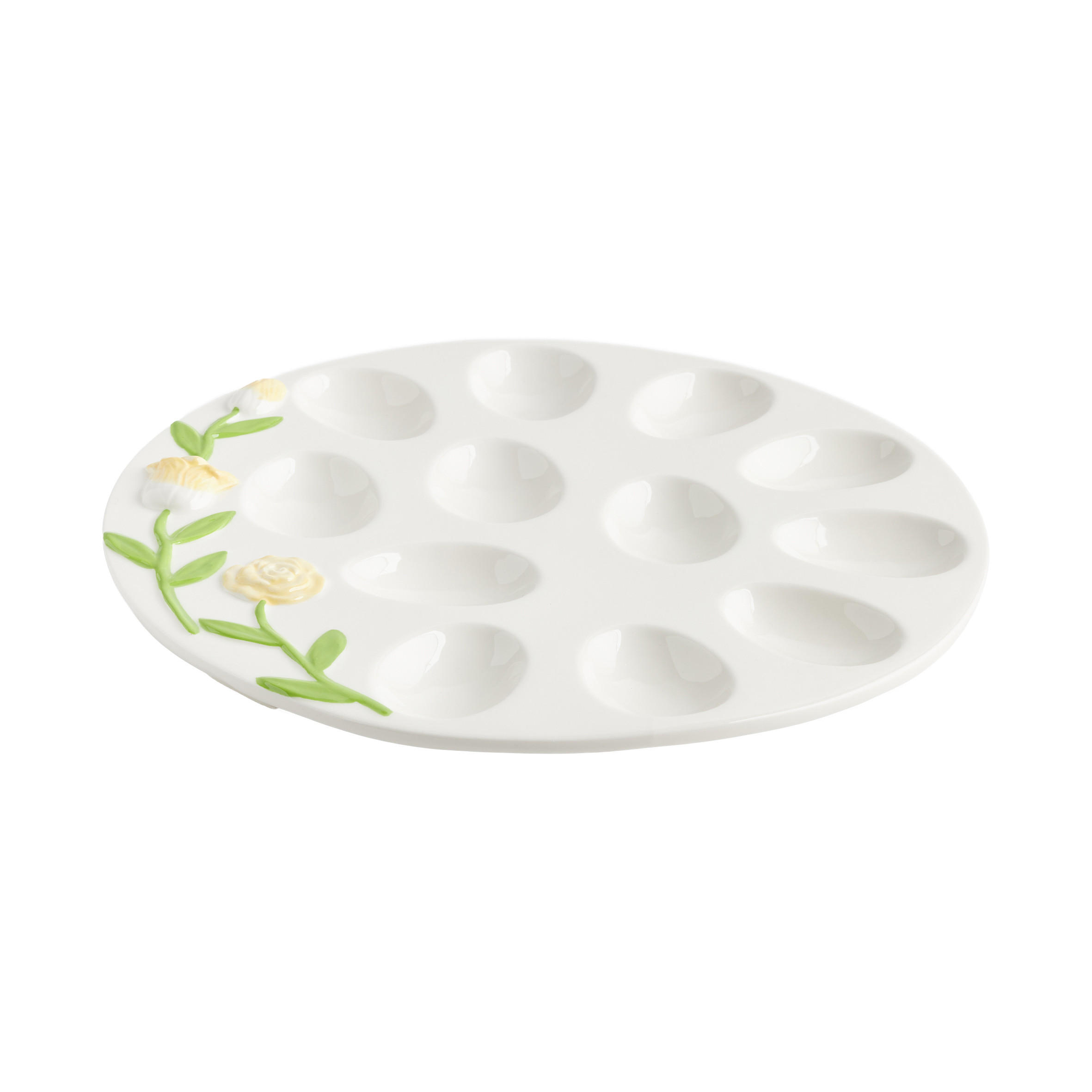 EIERPLATTE Tulipano - Weiß, Stein (31/3.5/31cm) - home&you