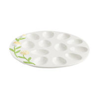 EIERPLATTE Tulipano - Weiß, Stein (31/3.5/31cm) - home&you