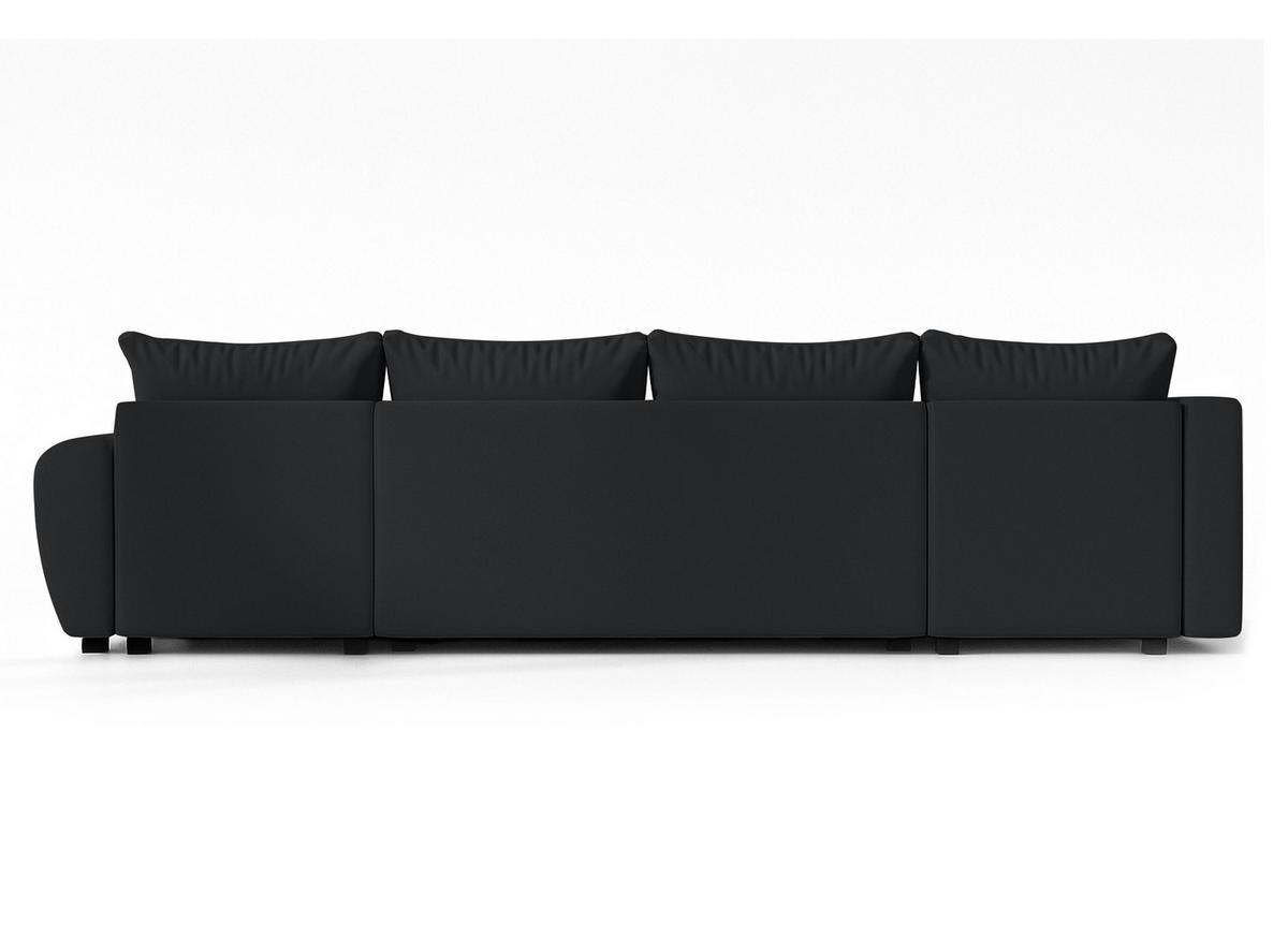 WOHNLANDSCHAFT Malatya U Form MAX Schwarz 311/145/82 cm mit Schlaffunktion - Schwarz, Kunststoff/Textil (303/82/208cm) - AX Living