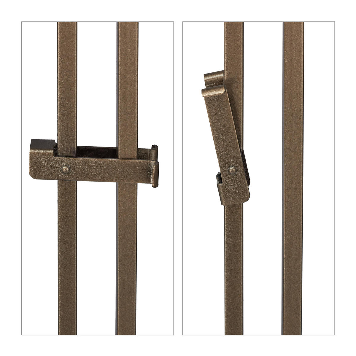 3-TLG.GARTENTOR - Dunkelbraun, Metall (185/98.5cm) - Relaxdays