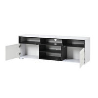 TV-ELEMENT 150/35/50 cm Weiß mit 8 Lagerräume - Weiß, Holz (150/50/35cm) - Oxeza