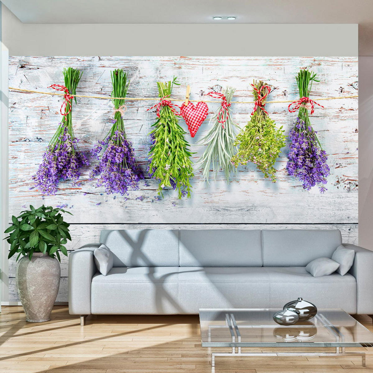 SELBSTKLEBENDE FOTOTAPETE 392/280 cm - Grau, Textil (392/1cm) - KUNSTLOFT
