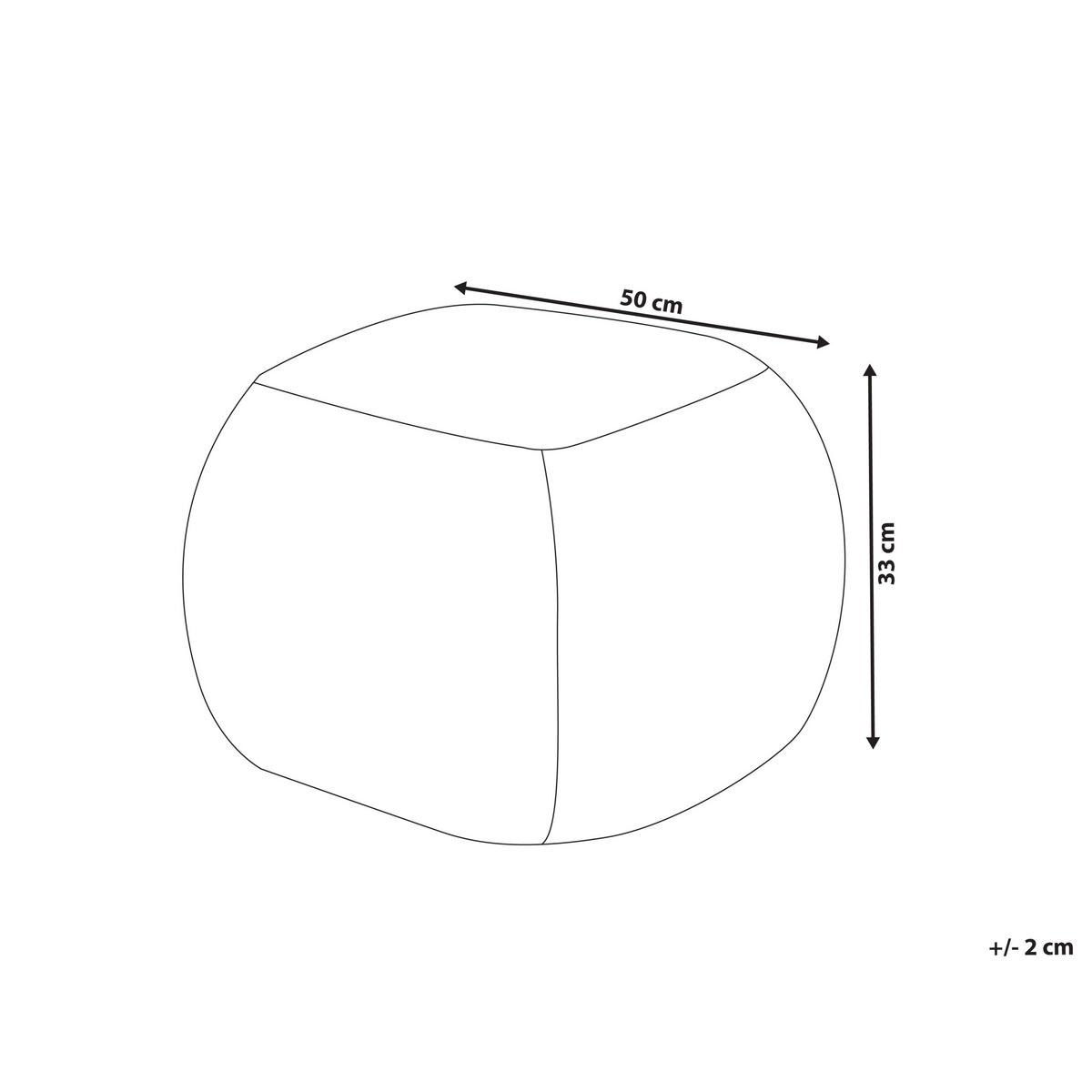POUF Cremeweiß Barron - Weiß, Textil (50/33/50cm) - Beliani