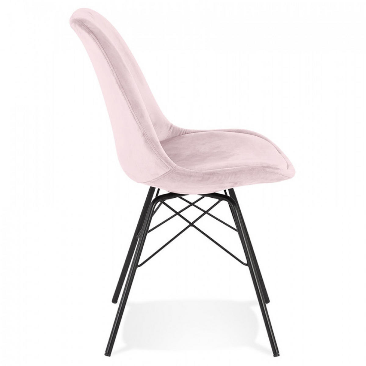 STUHL Rosa 45x83x55cm - Schwarz/Rosa, Holz/Metall (45/83/55cm) - AlterEgo