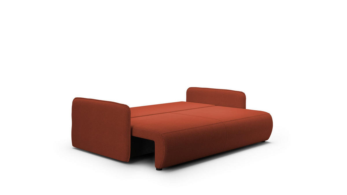 SCHLAFSOFA 4-Sitzer Rot - Rot, Textil (216/86/105cm) - Furnisell