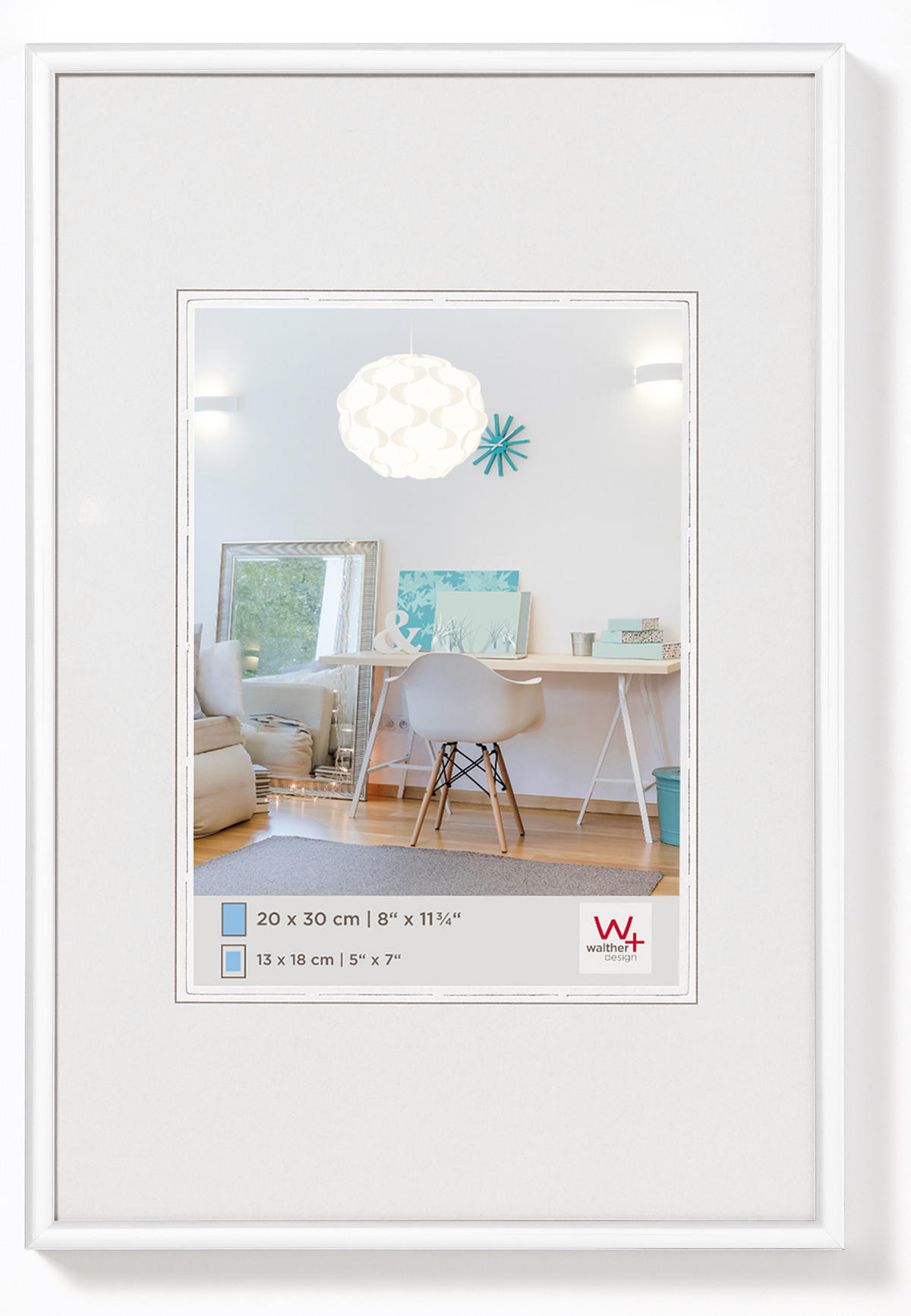 KUNSTSTOFFRAHMEN New Lifestyle Kst.Rahmen 20x30 cm weiß - Weiß, Kunststoff (21/31/1.4cm) - walther design