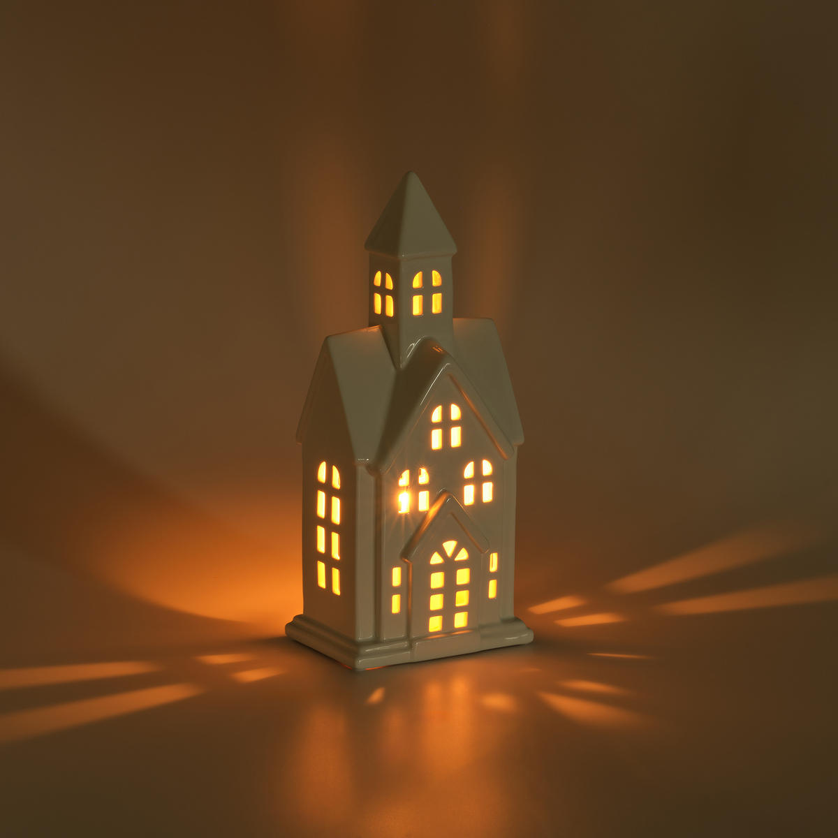 KERZENSTÄNDER Hauso, Weiß, 37 x 11.5 x 16 cm, Dekorative Weihnachtsdeko - Weiß, Keramik (11.5/37/16cm) - home&you