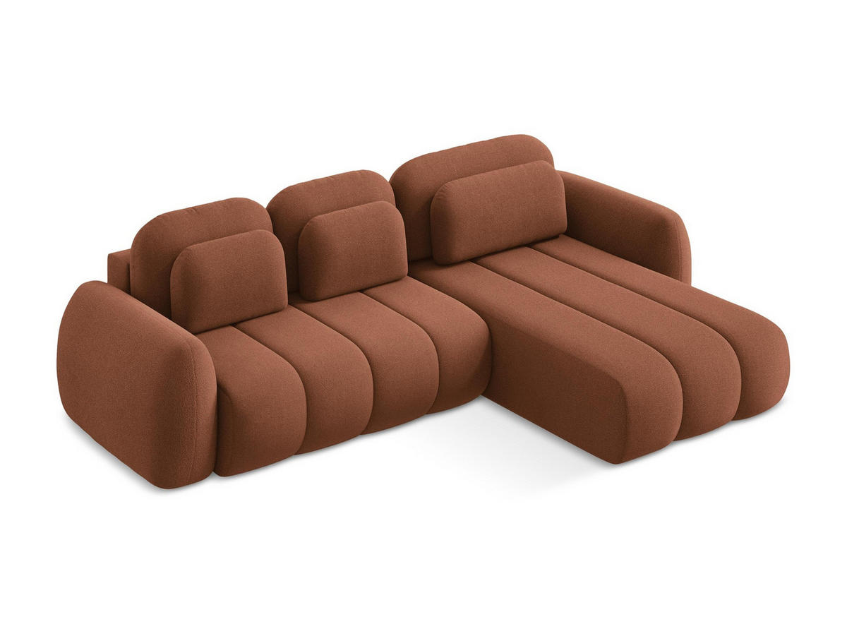 3-SITZER SOFA mit Schlaffunktion Strukturstoff Blau - Pastellblau/Schwarz, Holzwerkstoff/Kunststoff (230/90/105cm) - LaMiaSofa