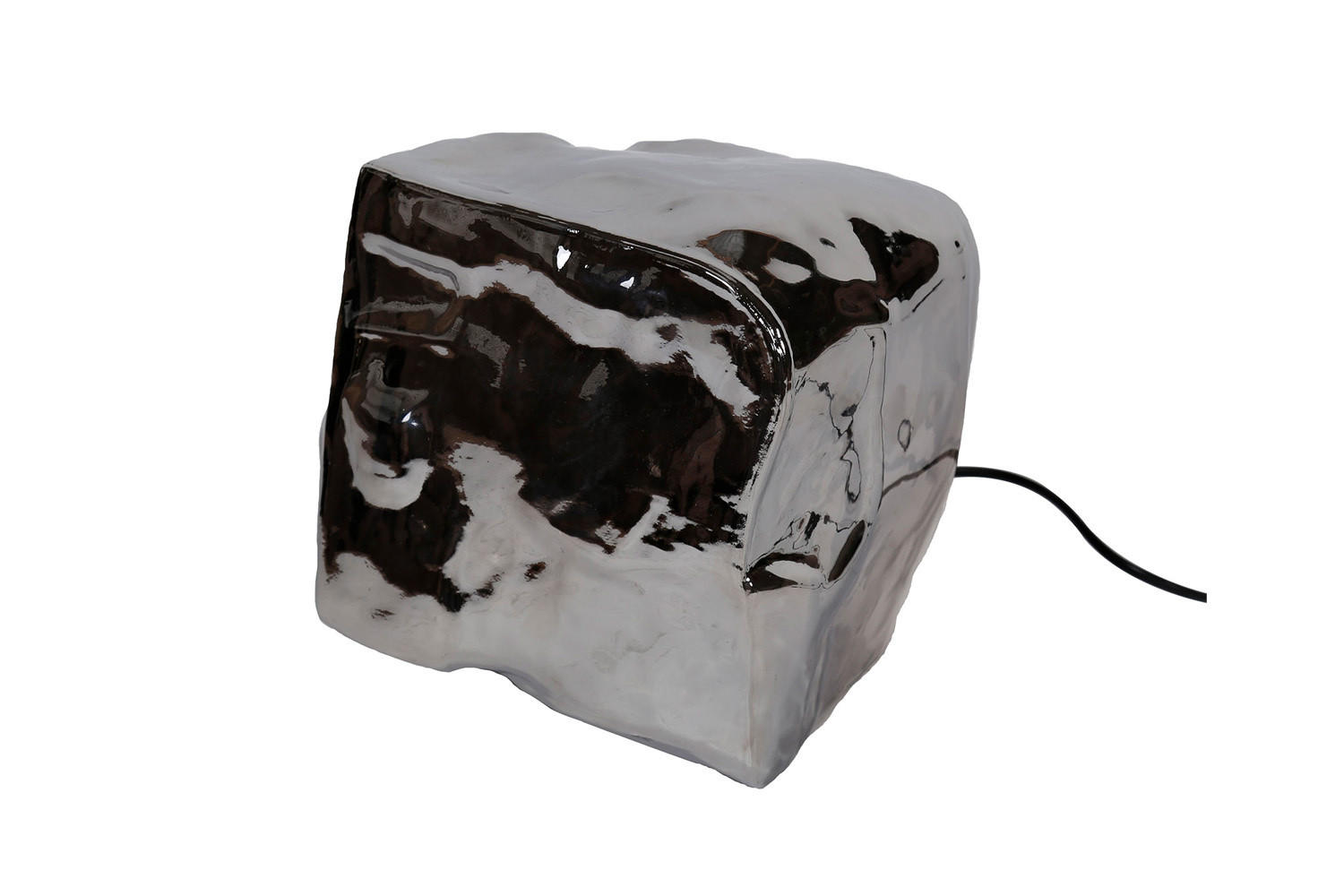 Kawola Tischlampe Silber 28x28x28 cm