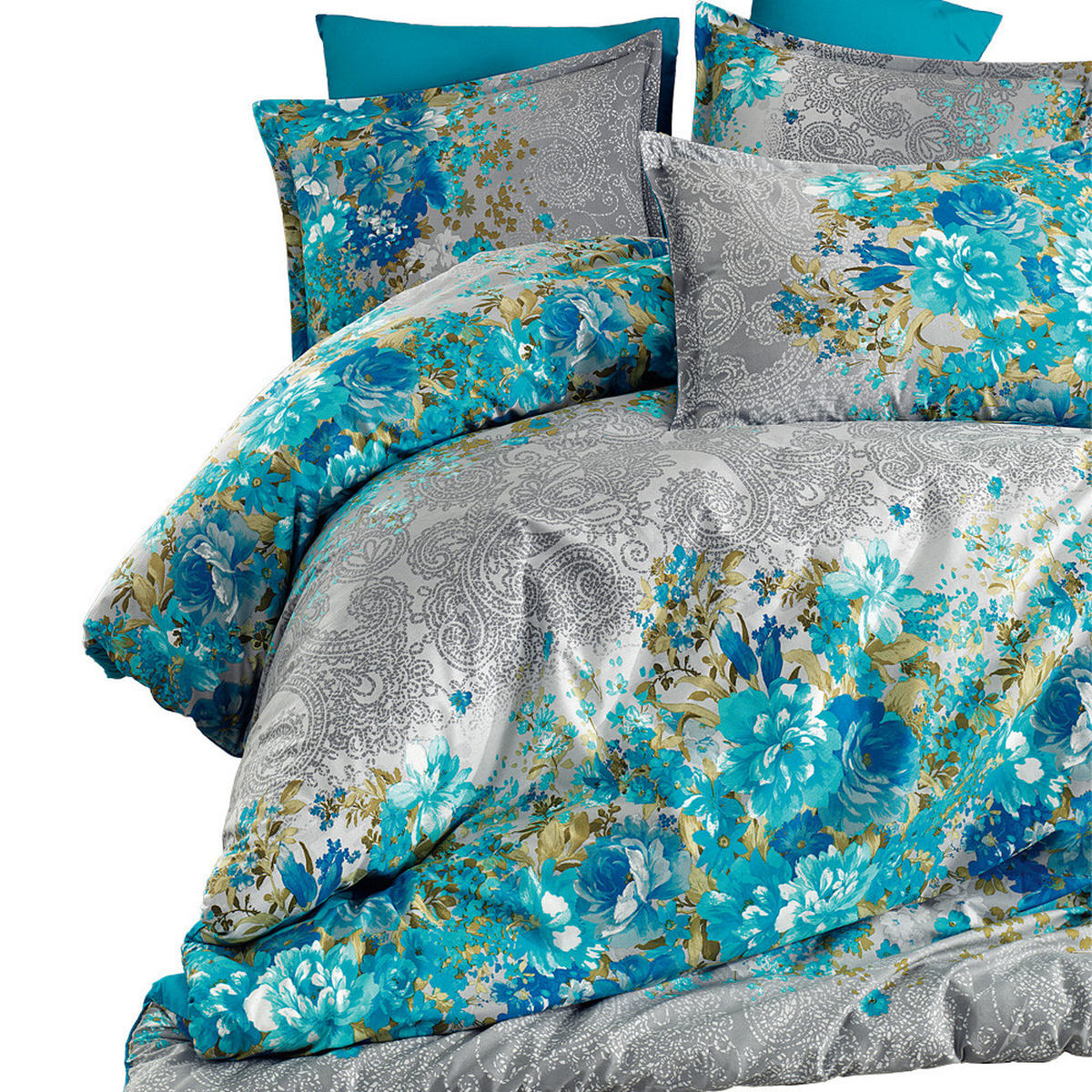 BETTWÄSCHE 6-teilig 220/240 cm SUMMER - Blau, Textil (220/240cm) - ROLFNERS