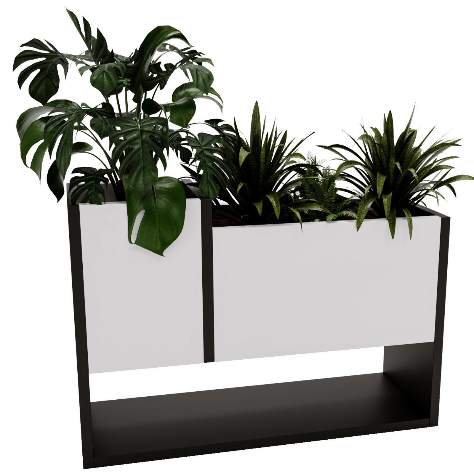 BLUMENKASTEN - Weiß, Holzwerkstoff (23/45/65cm) - RAUMHIRSCH FURNITURE