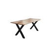 ESSTISCH FREDERIK - Beige/Schwarz, Holz/Metall (100/300/77cm) - SAM