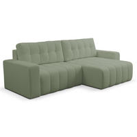 ECKSOFA Palermo mit Schlaffunktion und Bettkasten - Hellgrün, Holz/Holzwerkstoff (245/143cm) - Ravio