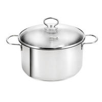 FLEISCHTOPF Merkur, Edelstahl, Induktion, 4 Liter, Ø 24 cm, Höhe 11 cm - Edelstahlfarben, Metall (24cm) - KOPF