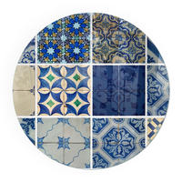 GLASPLATTE für Kamin Ø 80 cm - Blau, Glas (80/80/0.4cm) - TULUP