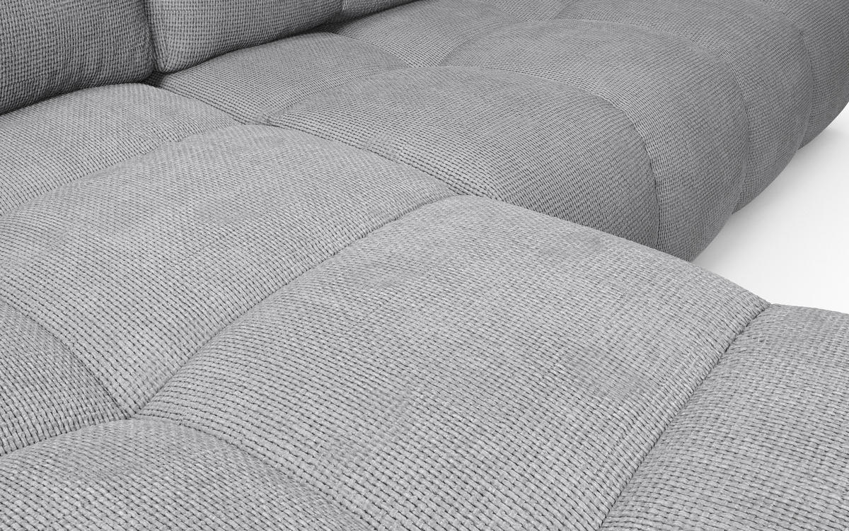 ECKSOFA DUCA L-S Grau Chenille mit Schlaffunktion - Grau, Holz (266.5/266.5cm) - MASSENO