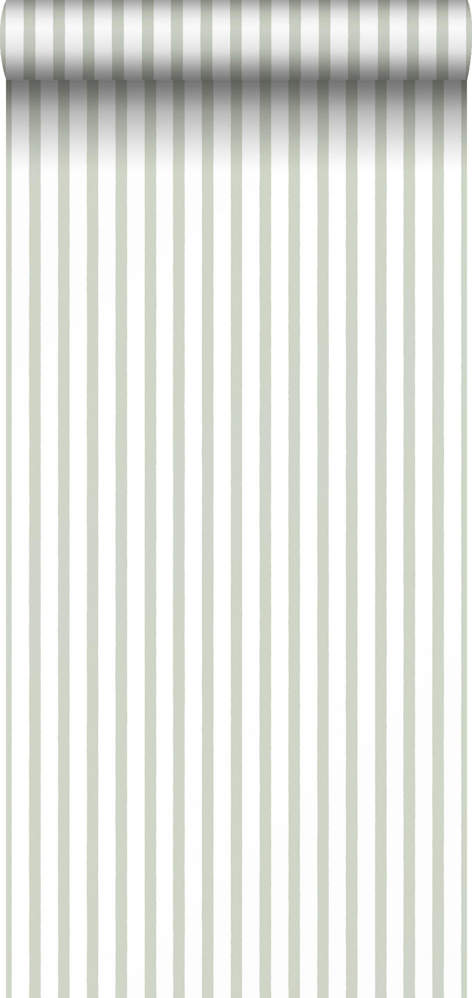 TAPETE horizontal gemalte Streifen 0.53 x 10.05 m - Grün, Papier (53/0.1cm) - Sanders & Sanders