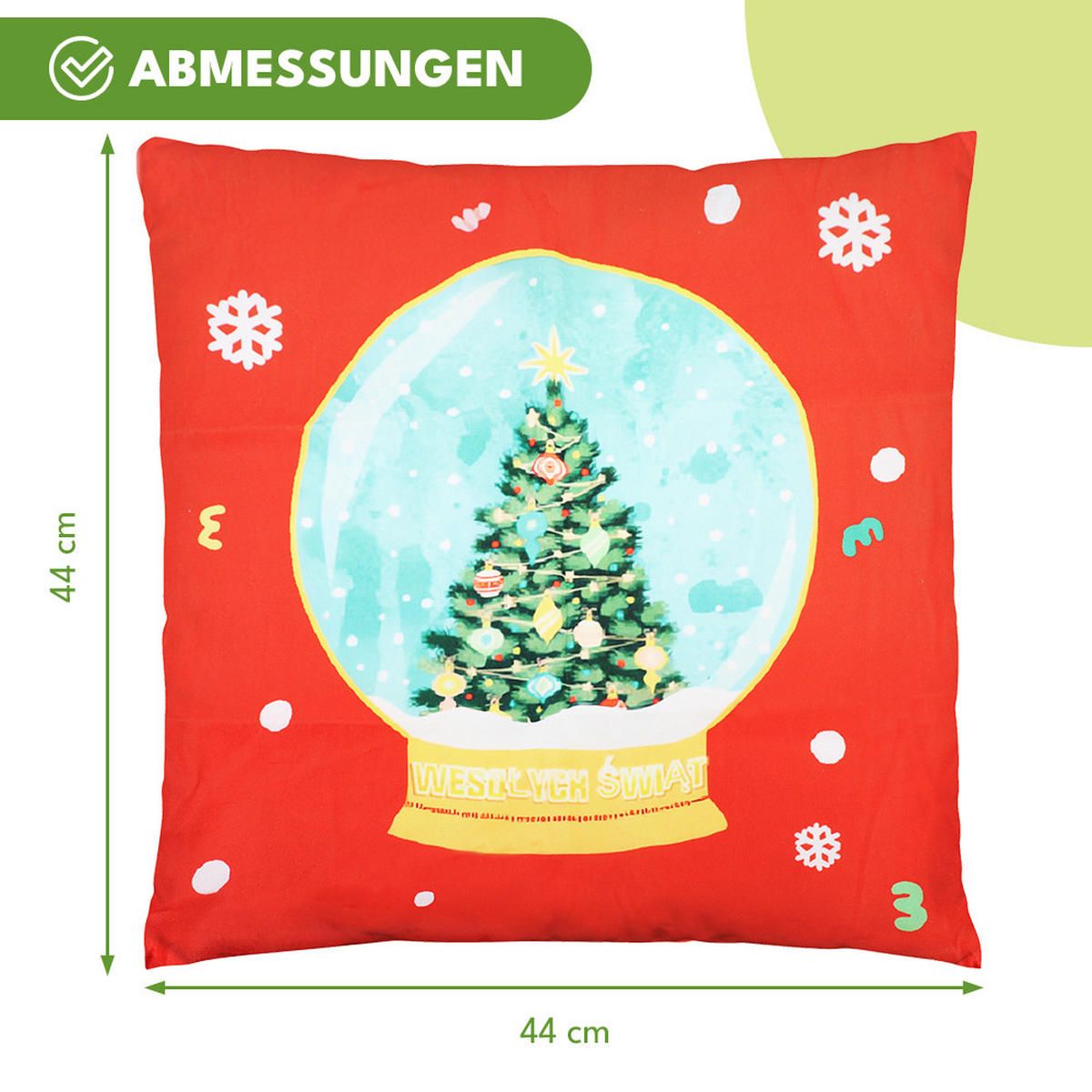 KISSENBEZUG Weihnachts Dekokissenbezug 44x44cm - Rot, Textil (45/45cm) - KRUMAD