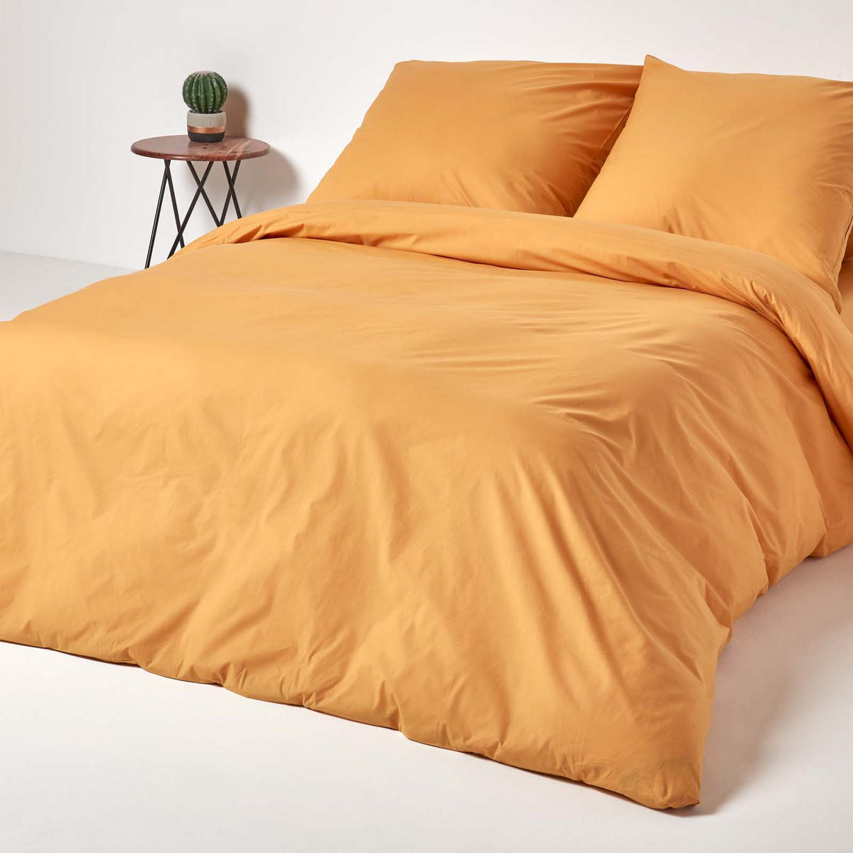 BETTWÄSCHE Perkal Fadendichte 200 - Gelb, Textil (240/220cm) - Homescapes