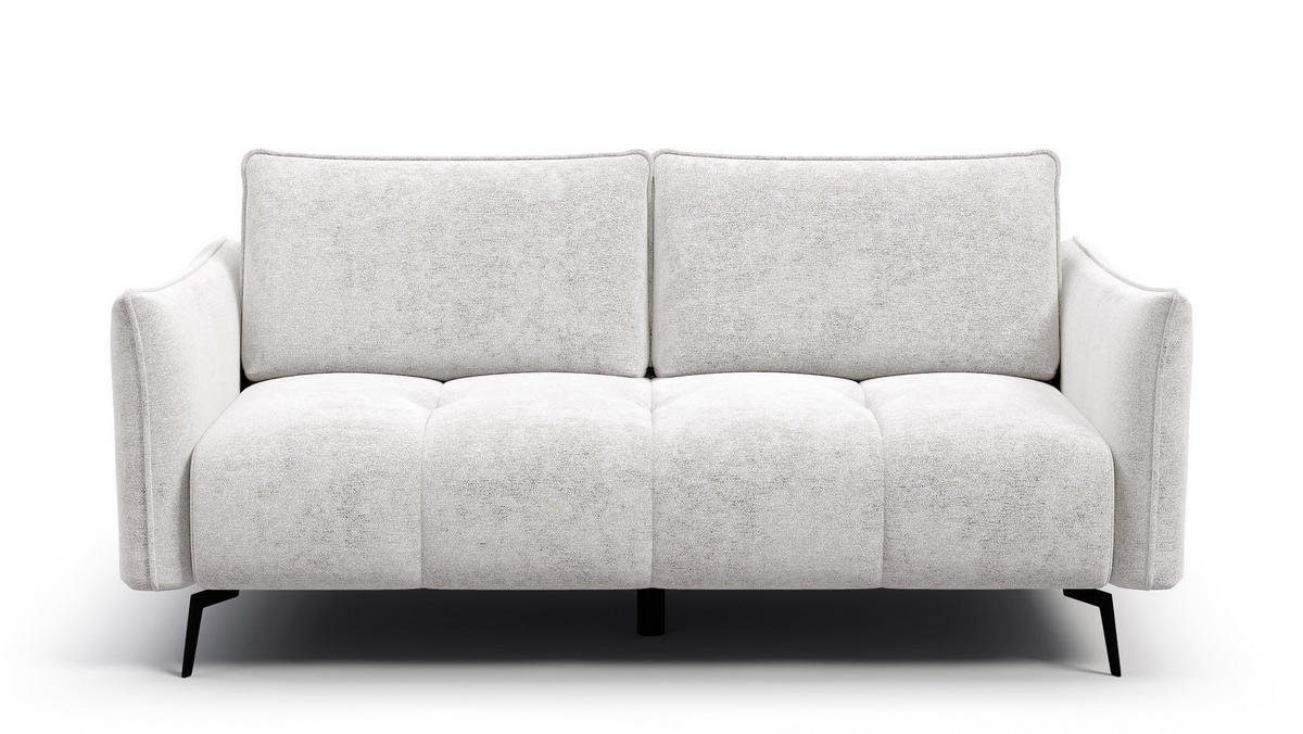 SOFA AERA 2,5-Sitzer, ecru - Ecru/Schwarz, Holz/Textil (187/89/96cm) - Courtois Laville