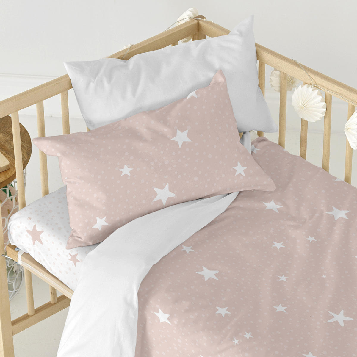 SPANNBETTTUCH little star 60x120x14 cm (kinderbett) rosa - Pink, Textil (70/140cm) - Happy Friday