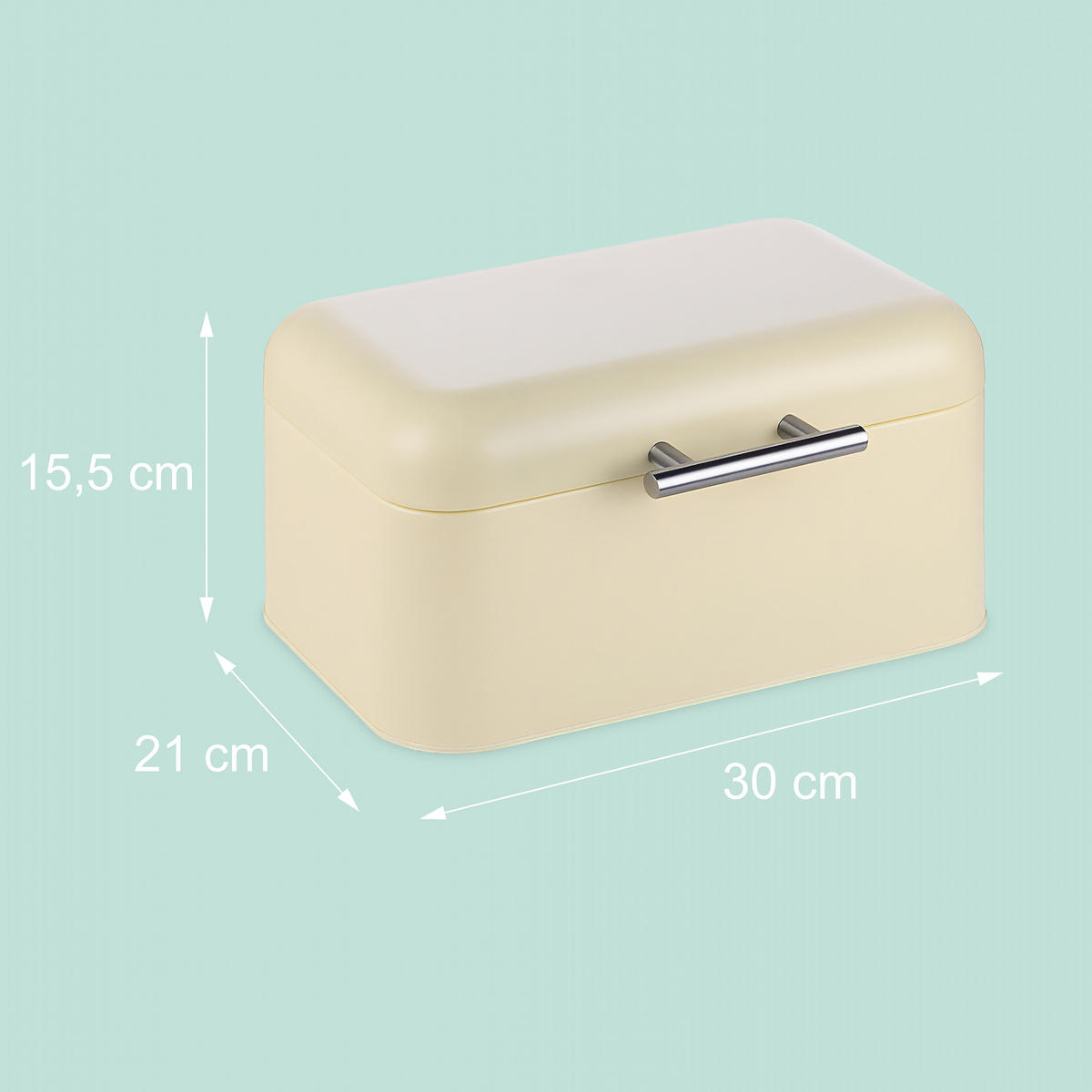 BROTKASTEN - Beige, Textil/Metall (30/15.5/21cm) - Relaxdays