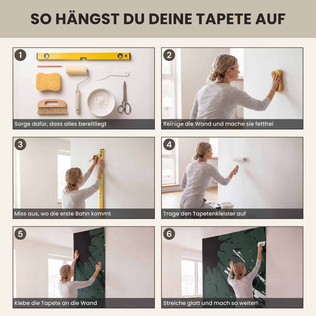 KINDERTAPETE - Fußball - Farbe - Spritzer - Grün - 450x200 cm - Dunkelgrün, Papier (450/200cm) - OnlyWow