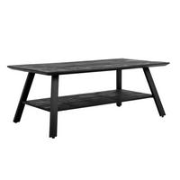 COUCHTISCH Berlin Mangoholz 120 cm / 60 cm Schwarz - Schwarz, Holz (60/120/45cm)