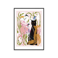 POSTER mit Rahmen Jenny Liz Rome - Collage of Animals - Multicolor/Schwarz, Holz/Papier (30/40cm) - Poster&Frame