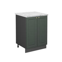 KÜCHENUNTERSCHRANK Fame-Line Grün-Gold Landhaus 60 cm , AP Marmor - Anthrazit/Grün, Holzwerkstoff (60/82/60cm) - Vicco