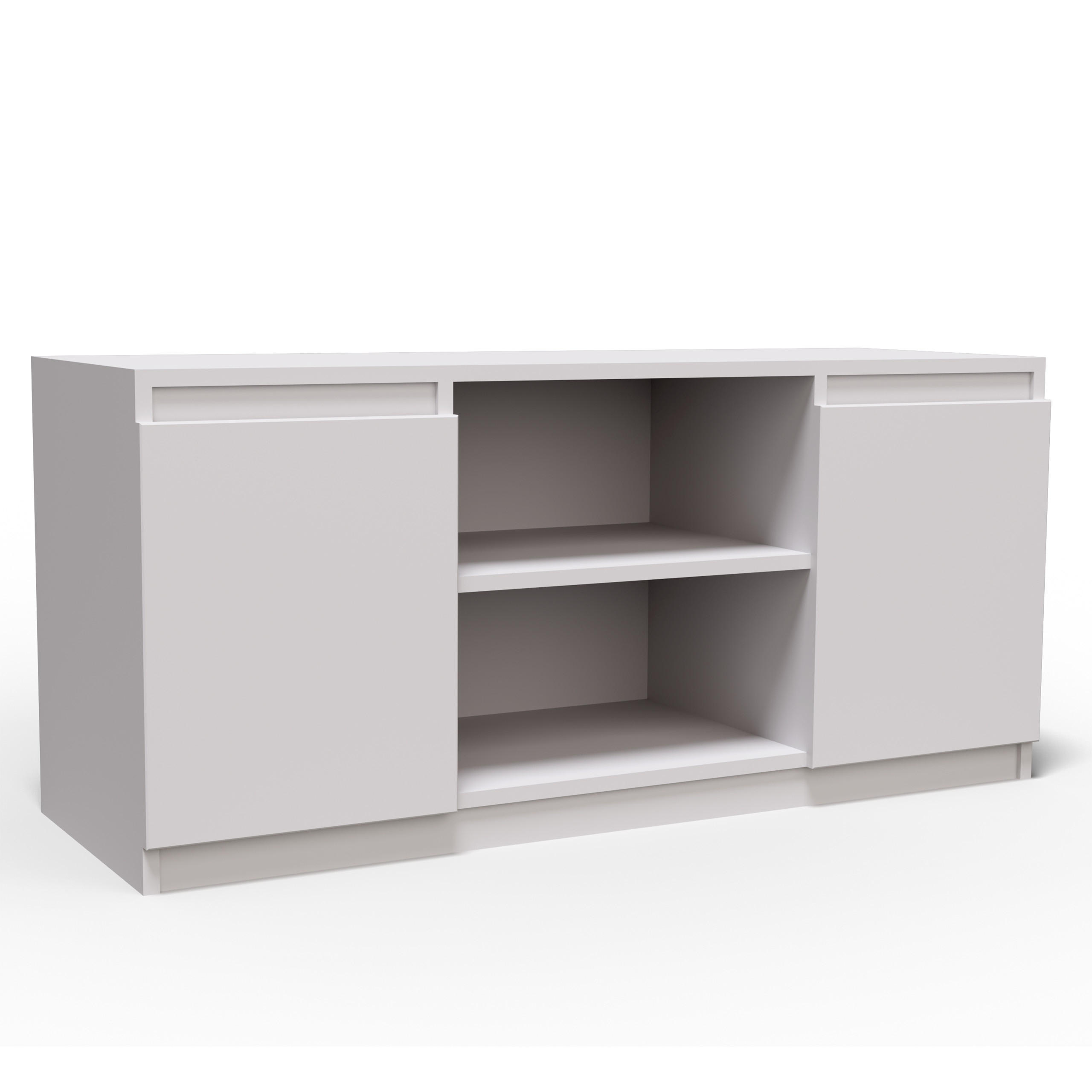 LOWBOARD MERAVIGLIA 120x40x55 cm mit 2 Türen Weiß - Weiß, Holzwerkstoff (120/55/40cm) - MASSENO