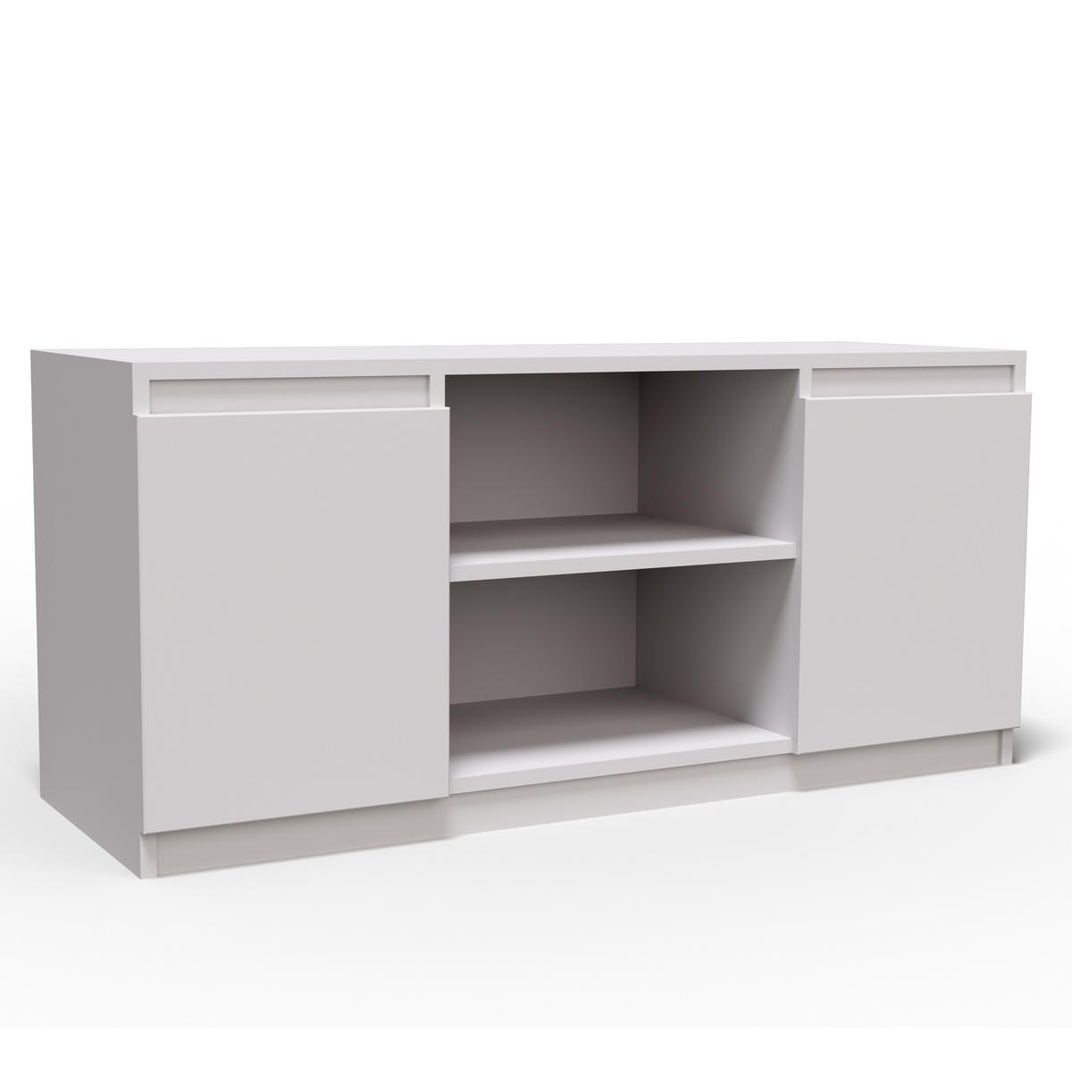 LOWBOARD MERAVIGLIA 120x40x55 cm mit 2 Türen Weiß - Weiß, Holzwerkstoff (120/55/40cm) - MASSENO
