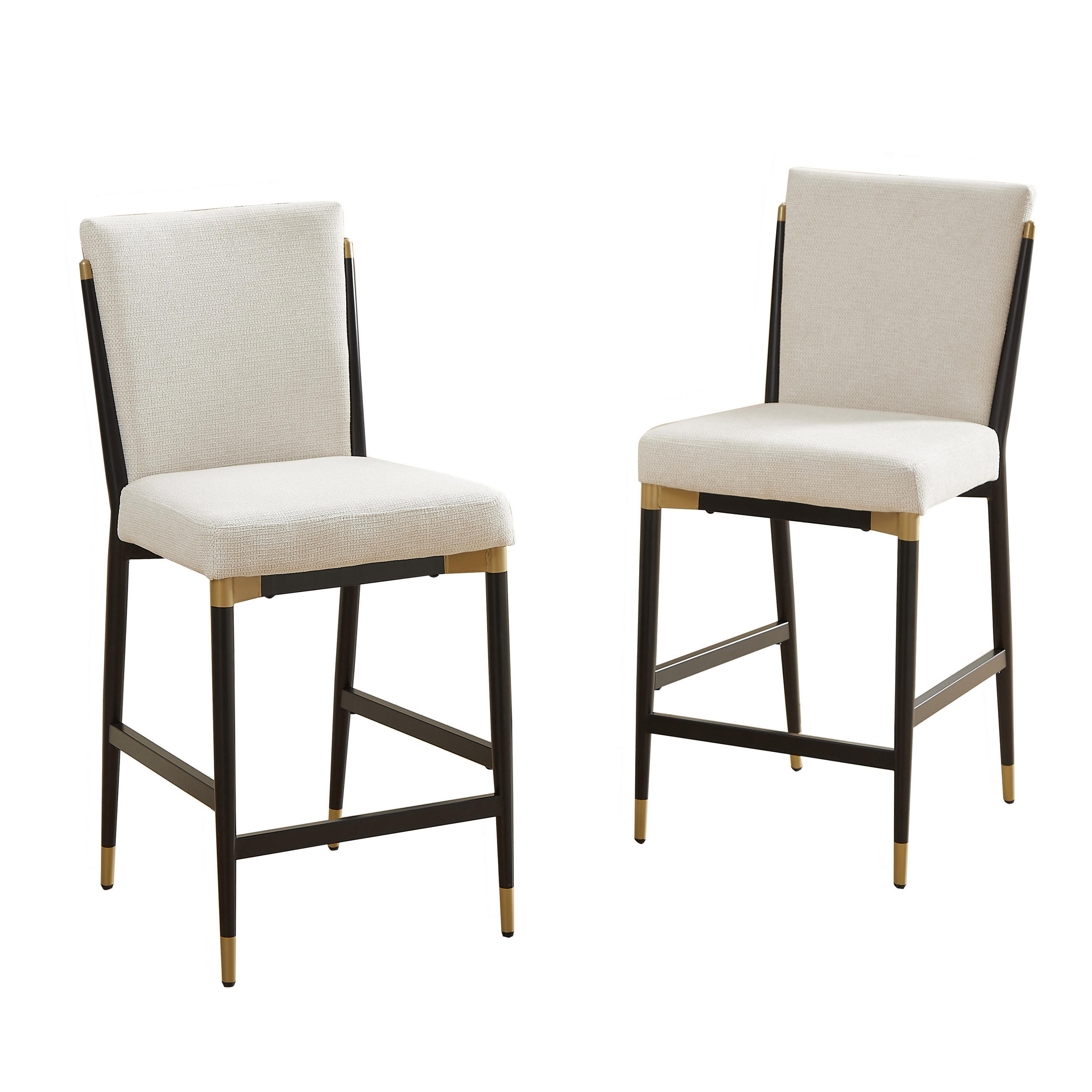 BARHOCKER 2er-Set mit Skandinavisches Design - Weiß, Textil (49/102/59cm) - Urban Meuble