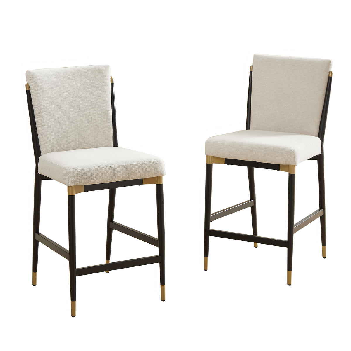 BARHOCKER 2er-Set mit Skandinavisches Design - Weiß, Textil (49/102/59cm) - Urban Meuble