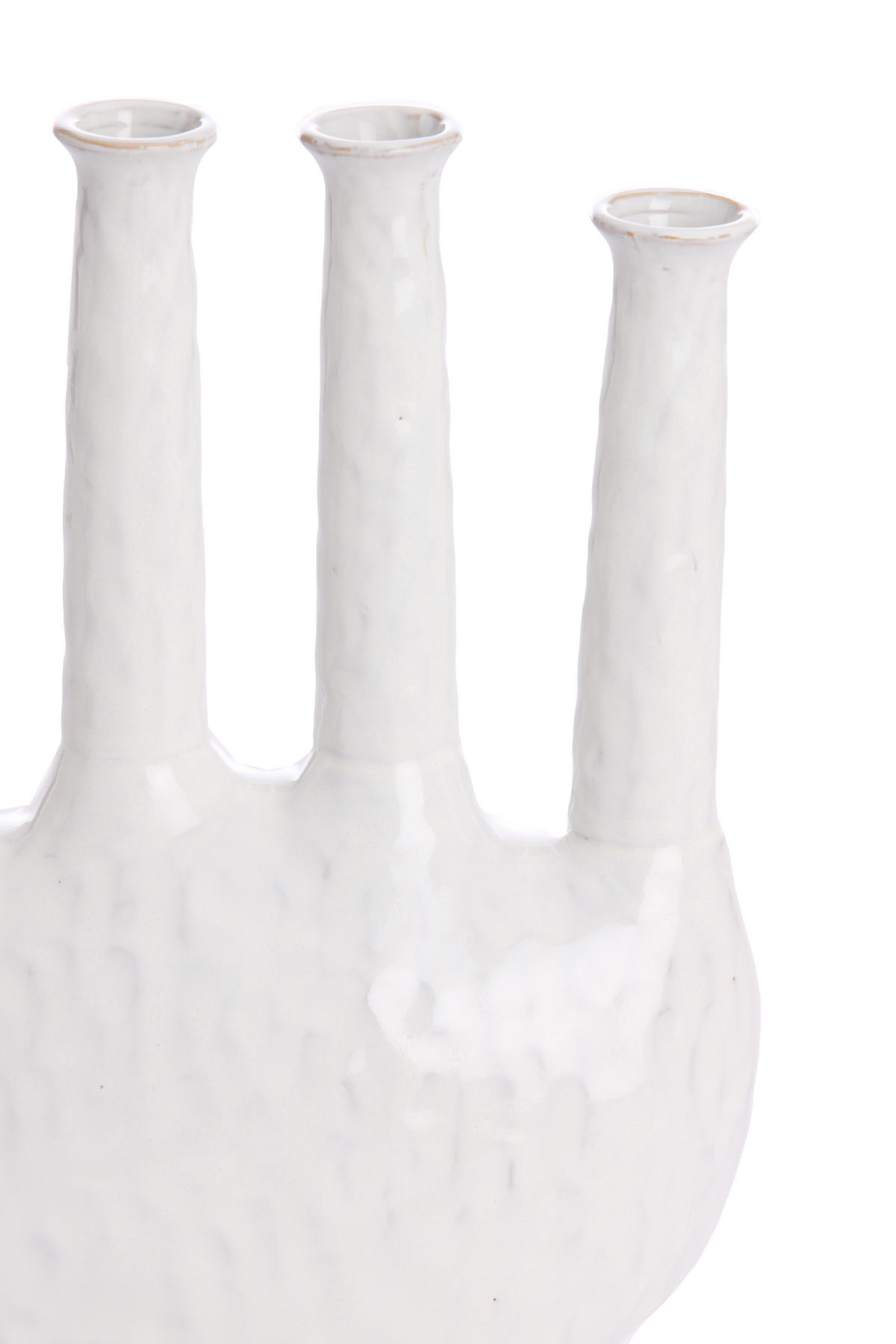 VASE Bekapo Weiß 34/14/48 cm - Weiß, Keramik (48cm) - Light & Living