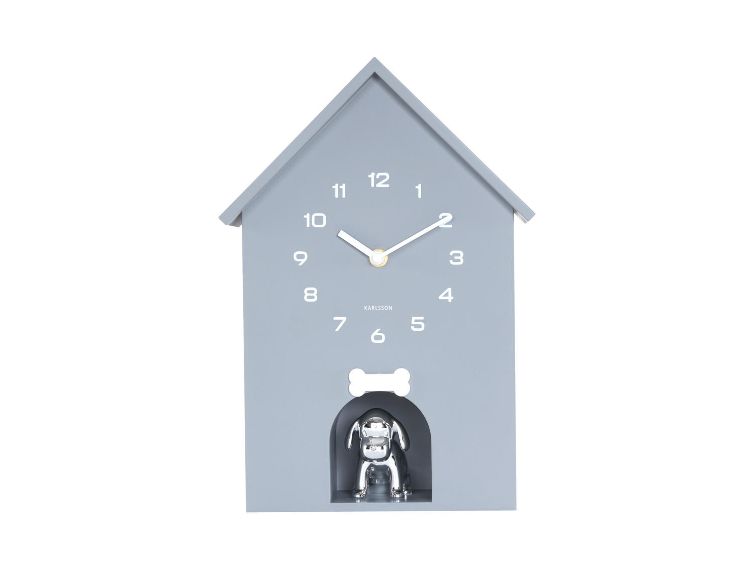 WANDUHR Dog House Grau 9/24.9/27 cm - Grau, Kunststoff (24.9/27/9cm) - Karlsson