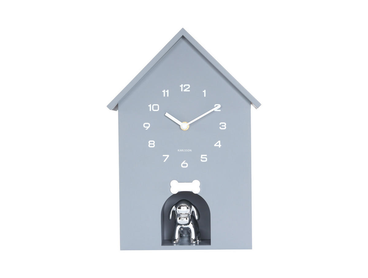 WANDUHR Dog House Grau 9/24.9/27 cm - Grau, Kunststoff (24.9/27/9cm) - Karlsson