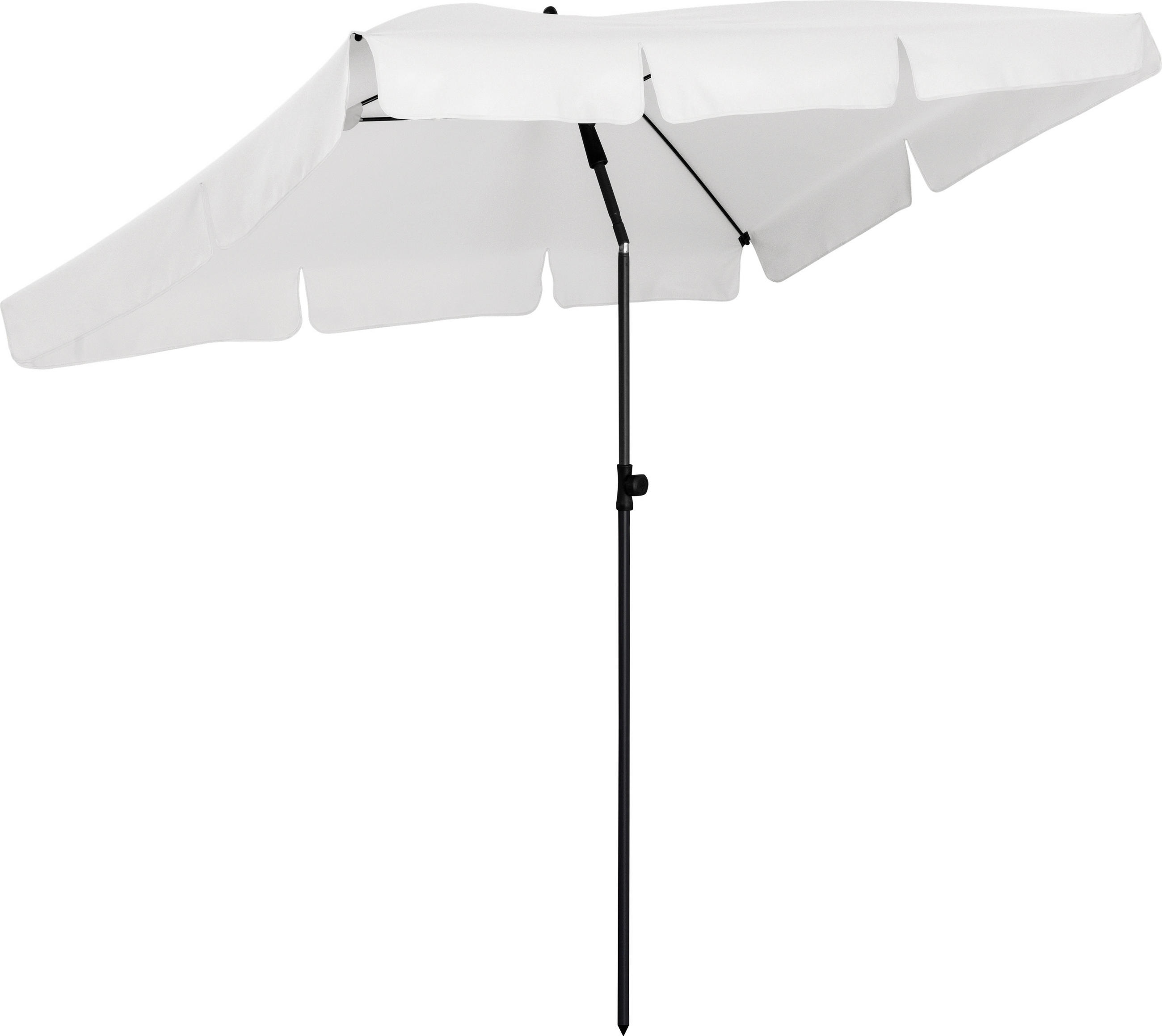 SONNENSCHIRM 122/200/126 cm - Weiß, Kunststoff (200/122cm) - FARE