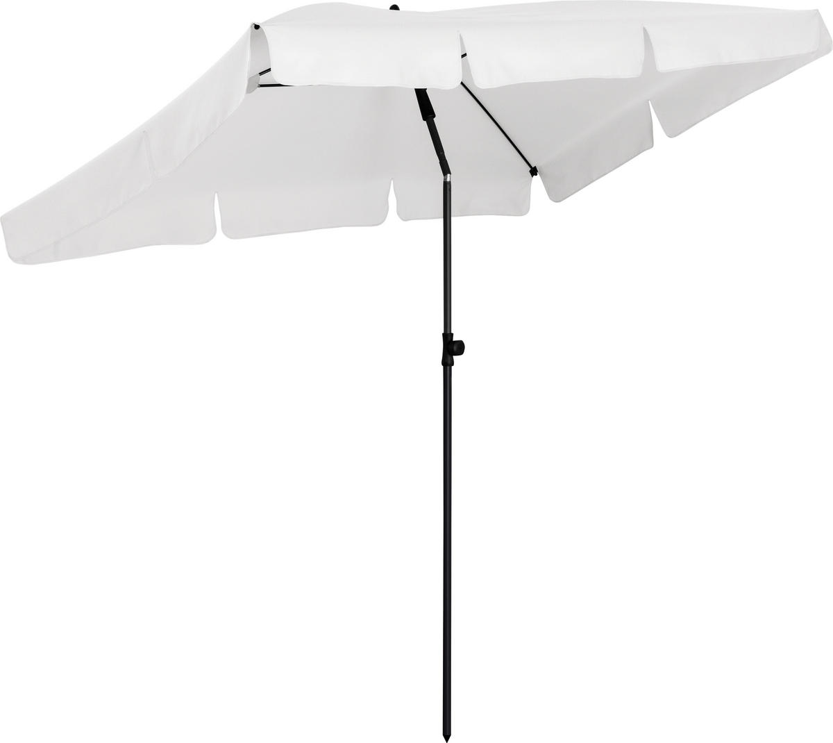 SONNENSCHIRM 122/200/126 cm - Weiß, Kunststoff (200/122cm) - FARE
