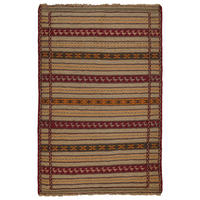 KELIM-TEPPICH handgewebt Kordi Beige, Bunt 150/97 cm Schurwolle - Beige/Multicolor, Textil (97/150cm) - Looma